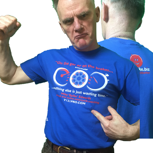 On the Gas or On the Brakes mantra T shirt - updated design for 2021