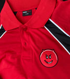 Performance Sports polo shirt - red with black and white, quality embroidered logo