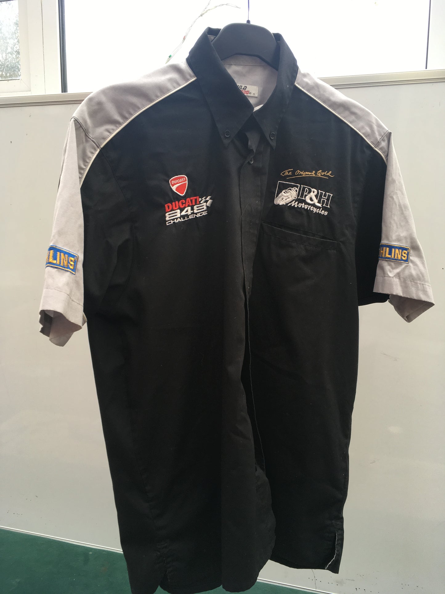 P&H Carl Cox Motorsport Ducati 848 Ohlins memorabilia motorcycle team shirt - S