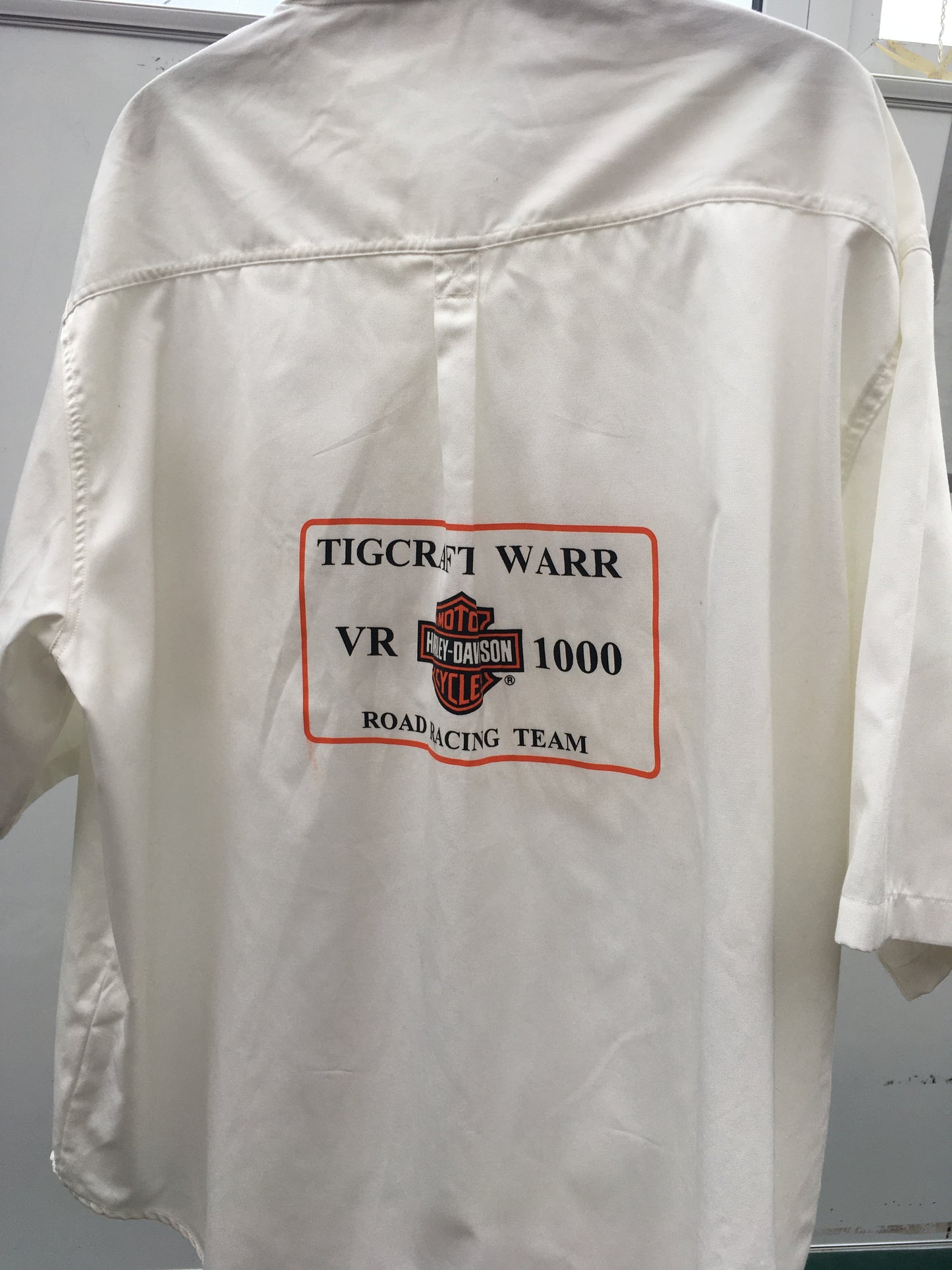 Motorsport memorabilia motorcycle team shirt - Tigcraft Warr VR 1000 Harley Davidson L