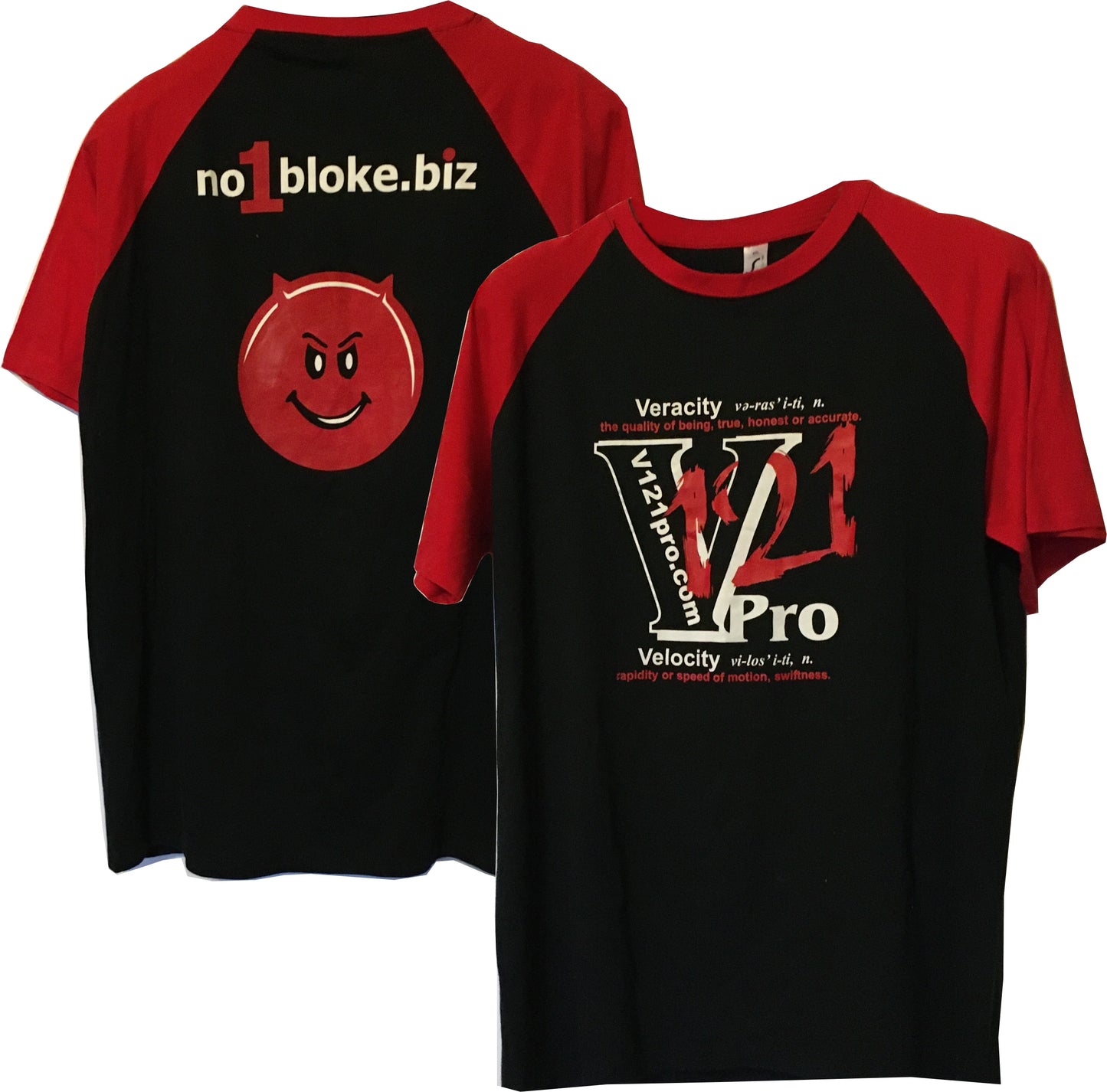 V121Pro T shirt printed- Funky Contrast Baseball T-shirt